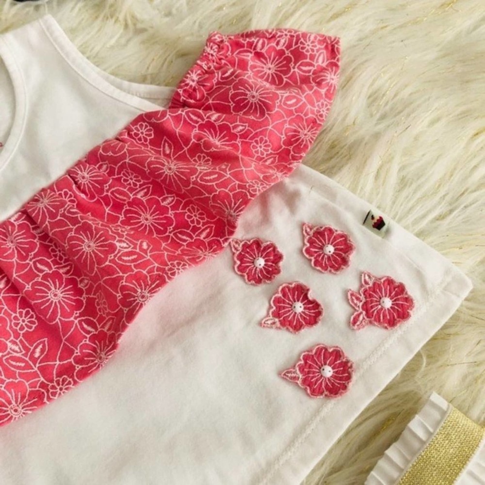 4T Ruffle Cold Shoulder Top - Picture 2 of 4